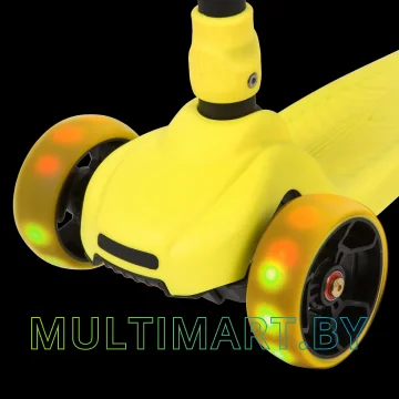 Самокат Novatrack RainBow Car 120C.RAINBOW.YL20 (желтый, 2020) картинка 4